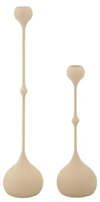 Immagine prodotto di Mauro Ferretti Portacandele Slimmy Crema set 2 Pz, Ø8x26-8x37 cm