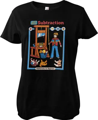 Produktbild von Learn About Subtraction Girly Tee - Large - Black