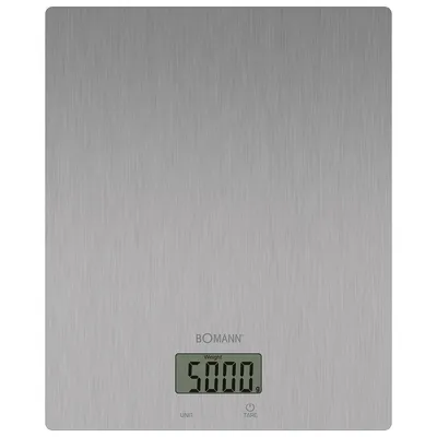 Produktbild von Bomann® Küchenwaage digital | 1gr. Schritte bis 5kg | mit Cup Angabe (Tassen) | extra flach | Tara Funktion | Edelstahl | Küchenwage KW 6086 CB