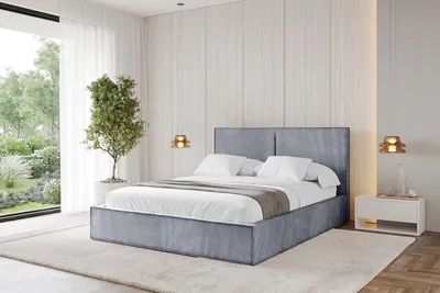 Produktbild von ALTDECOR Polsterbett mit Bettkasten -  EMMI - 200x200  Grau Casablanca - Bett mit Matratze H3/H4, Kopfteil, Boxbett, Doppelbett mit Stauraum