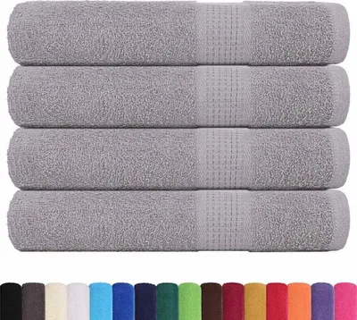 Produktbild von vidaXL Saunatücher FROGN 4 Stk. Grau 80x200 cm 360 g/m²