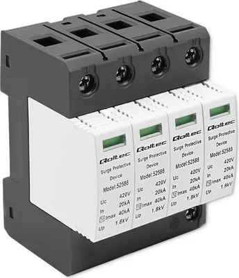 Image de Qoltec Parafoudre AC | 4P | 420V | T2 | C