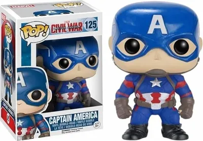 Obrázek produktu pro FUNKO POP! Marvel Captain America: Civil War Captain America, Sběratelská postavička, Komiks, 90 g