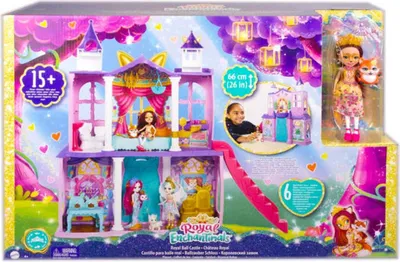 Produktbild von Mattel GYJ17 - Royal Enchantimals - Ballzauberschloss, Spielset mit Figur