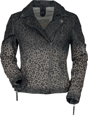Produktbild von Mauritius Lederjacke Damen GWCheetah Lapriv grau Basics, Streetwear 100% Leder M