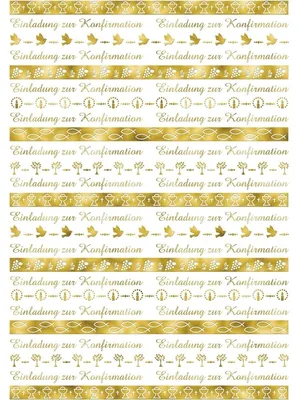 Produktbild von Designkarton 'Bordüren' gold 200g/qm A4 VE=5 Blatt Motiv 1