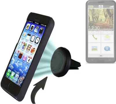 Produktbild von K-S-Trade Kompatibel mit Emporia Smart.3 Auto Handy Halterung KFZ Halter Lüftungsgitterhalterung Air Vent mount Smartphone Halter