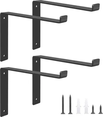 Immagine prodotto di Angolari metallici neri per librerie, 250 mm