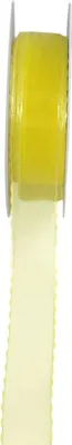 Produktbild von Organzaband mit Wellenkante - gelb - 25mm - 25m - 92177-25-25-20