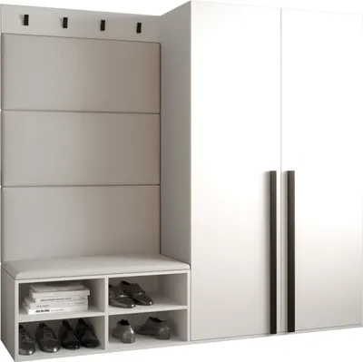 Produktbild von Garderobe MIRO Set 5 mit gepolsterten Paneelen Industrial Design
