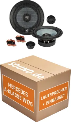 Produktbild von Lautsprecher Boxen Einbaupaket vorne Hifonics ZS6.2E passend für Mercedes A-Klasse W 176 | 2x Tief-Mitteltöner 2x Hochtöner