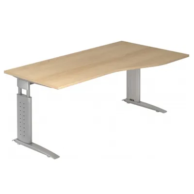 Produktbild von UNDA 18 S - 180 x 100 Eiche/Silber höhenverstellbar