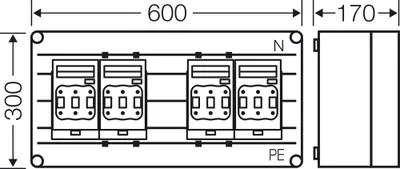 Produktbild von HENSEL HENS Sicherungs-Geh. MI6465 4X3XNH00 5POL. metrische Vorprägun