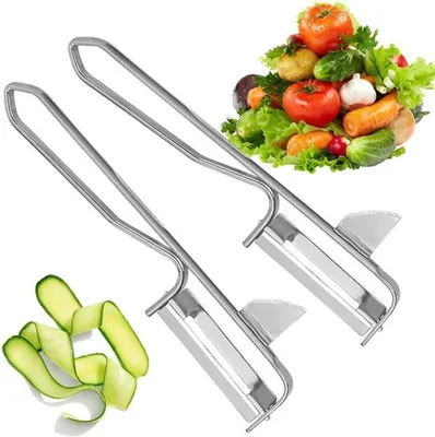 Professioneller Gemüse- und Obstschäler mit Edelstahlmesser, geeignet für Spargel, Gurken und Kartoffeln, spülmaschinenfest
