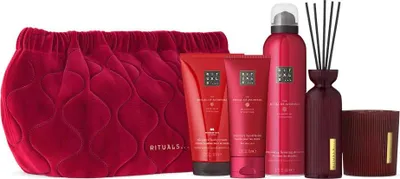 Produktbild von Rituals Ayurveda Large Geschenkset Candle 140g/Hand Balm 70ml/Foaming Shower Gel 200ml/Body Cream 150ml/Mini Fragrance Sticks 70ml
