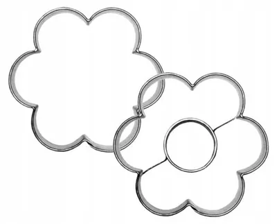 Produktbild von EkoForemki Set 2 Blumen-Ausstecher Edelstahl 3,8 cm