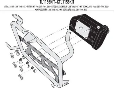 Produktbild von Werkzeugkastenhalterung Ks250 Für Rahmen Kl1156, Kl1158