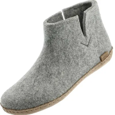 Produktbild von Glerups Stiefel Modell G mit Ledersohle - Dein natürlicher Hüttenschuh aus Gotland-Wolle: grau / 43 Farbe: grau Größe: 43