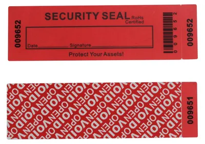 Productafbeelding van 50 Stuks Tamper Evident Beveiligingsstickers Rood