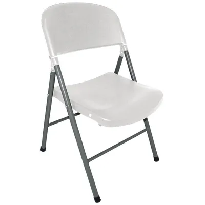 Produktbild von Bolero Klappstühle aus Kunststoff und Stahl in weiß 2 Stück