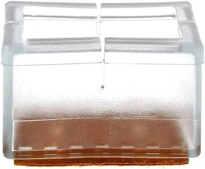 Produktbild von Silikon-Stuhlbeine-Abdeckungen transparent 12 Stück Bodenschutz