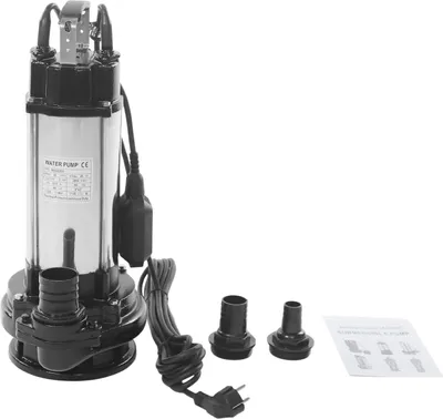 Image de Pompe pour eaux usées - Pompe submersible pour eaux usées - 2200 W - 26 000 l/h - Hauteur de refoulement de 25 m - IP68 - Prise UE 230 V - Acier inoxydable