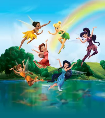 Obrázek produktu pro Disney fototapeta Víly zelená a modrá - 600616 - 180 x 202 cm