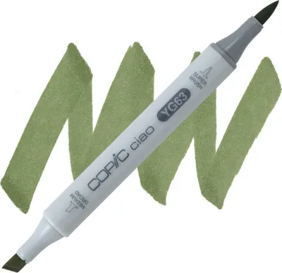Image de COPIC Ciao double face Pinceau et ciseau, YG63 Vert pâle