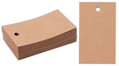 250 Papieranhänger Dekoschilder Geschenkanhänger Preisschilder 50x30mm natur