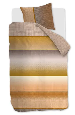 Produktbild von Beddinghouse Mako-Satin-Bettwäsche-Garnitur Odette Farbe Gelb Größe 155 x 220 cm + 1x 80 x 80 cm