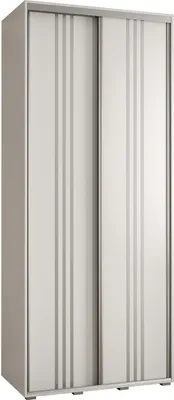 Produktbild von MEBLE KRYSPOL Davos 6 Schrank, zwei Türen - 235,2x110x45 cm - Weiß Weiß Silber