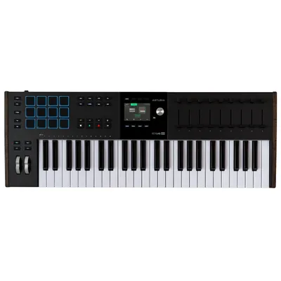 Zdjęcie produktu dla Arturia KeyLab Essential 49 mk3, 49 klaw., Przyciski, Obrotowy, Wysuwany, USB, 790 mm, 240 mm, 70 mm
