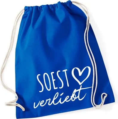 Produktbild von Huuraa Turnbeutel Soest verliebt 12 Liter Bright Royal Baumwolle Rucksack Geschenkidee