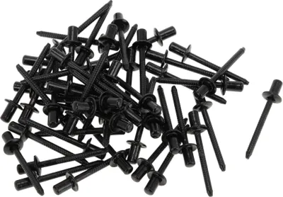 Produktbild von 50 Stück Dome Head Closed Sealing Nieten 4,8 mm Griffdurchmesser 6 mm Grifflänge 9,5 mm Flanschdurchmesser Reparaturwerkzeug Sortiment Kit Edelstahl Schwarz