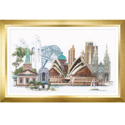 Immagine prodotto di Kit per ricamo "Sydney Evenweave" di Thea Gouverneur, dimensioni 79x50 cm