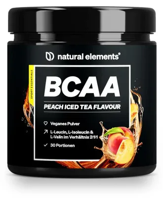 Produktbild von BCAA Pulver - 300 g Pulver_für 30 Portionen / Peach Iced Tea