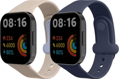 Produktbild von kwmobile 2x Sportarmband kompatibel mit Xiaomi Redmi Mi Watch Lite 3 / Redmi Watch 3 Armband - Fitnesstracker Band Set aus TPU Silikon