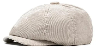 Produktbild von Schiebermütze Herren 8-Panel Newsboy Cap Einfarbig Beige Einheitsgröße