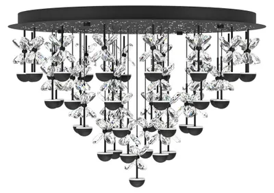 Image de Suspension noire Pianopoli 2, dimensions : 87 cm x 12 cm