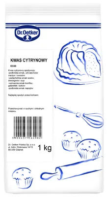 Zdjęcie produktu dla Dr. Oetker Kwas cytrynowy 1 kg