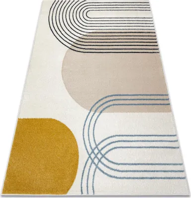 Produktbild von Teppich FUSION 7157 weiß / gold - Geometrisch, modern, abstrakt beige 120x170 cm