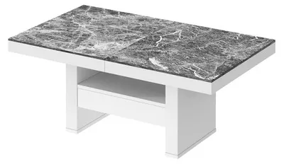 Produktbild von Design Couchtisch Tisch HLU-111 Schublade höhenverstellbar ausziehbar Esstisch