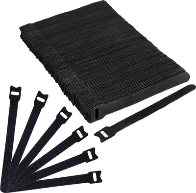 Zdjęcie produktu dla EWANTO Opaski kablowe na rzep wielokrotnego użytku 100 sztuk rozmiar 150 mm x 21 mm KB-1