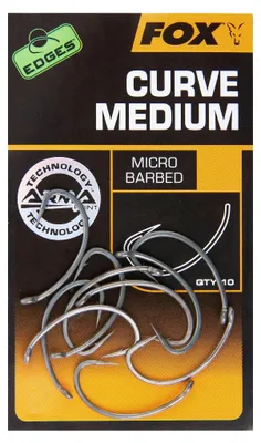 Immagine prodotto di Fox Fishing Edges Curve Shank Medium Hook #8 Argento Amo da pesca