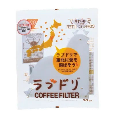 Produktbild von Love Bird Paper Filter White for 02 Dripper 20sheets VCFL-02-20W / Bestbrew