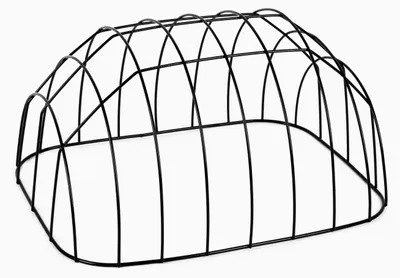 Produktbild von Metallgitter eckig schwarz 46 x 36 cm für Tigana Fahrradkörbe (N-50)