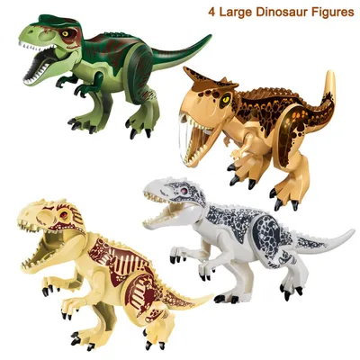 Image de Topchances Dinosaur Construction Toy pour garçons et filles, 4 pièces de dinosaures jouets, cadeaux d'anniversaire pour garçons de 3 4 5 6 7 ans