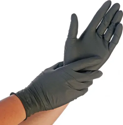 Produktbild von HYGONORM Nitril-Handschuh SAFE FIT schwarz XL puderfrei 200 Stück