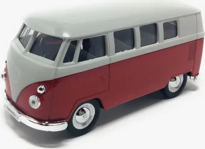 Produktbild von Modellauto T1 Bus 1963 mit Rückziehmotor rot / beige