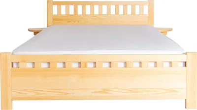Produktbild von Einzelbett / Gästebett Kiefer massiv Vollholz natur 67, inkl. Lattenrost - Abmessung 140 x 200 cm